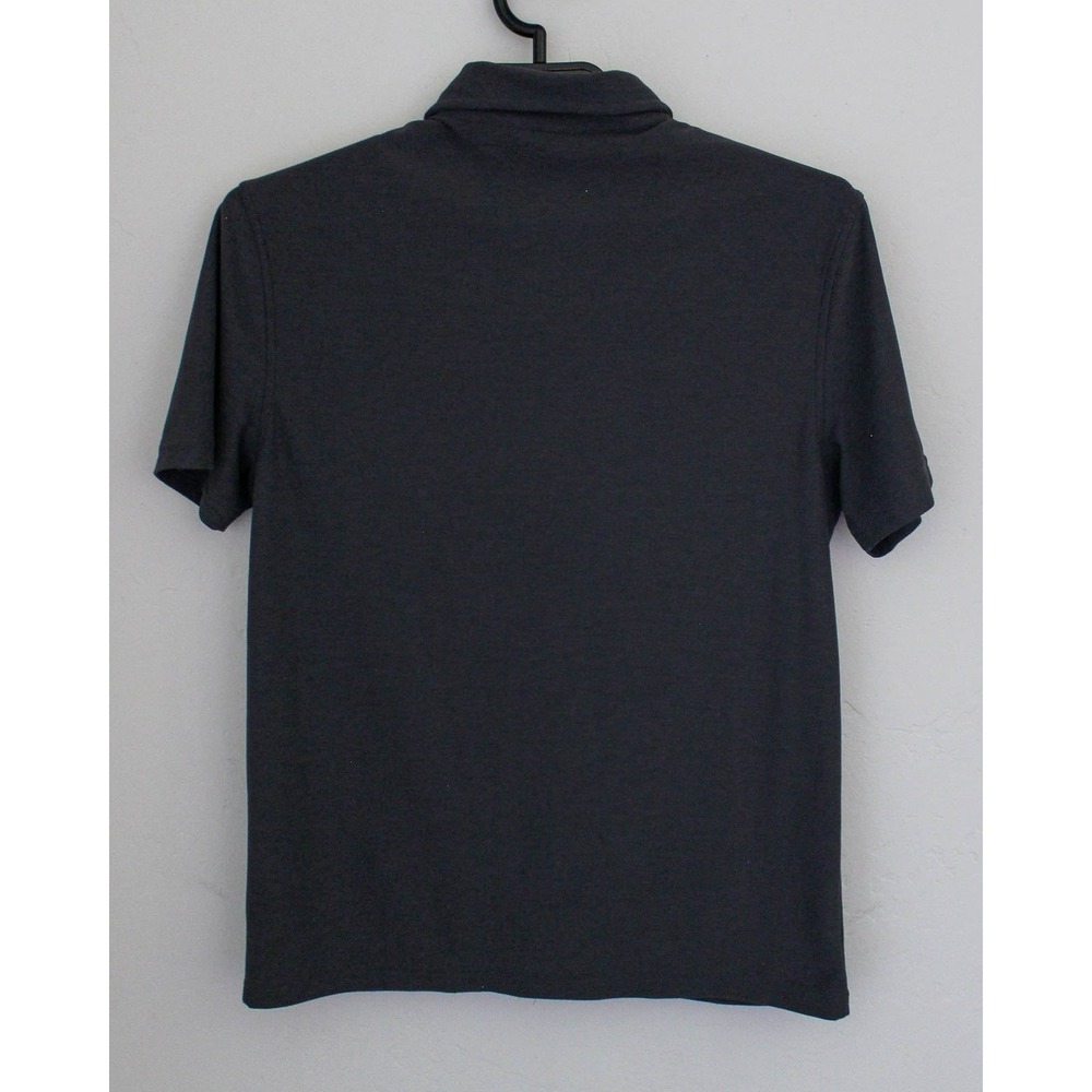 Vuori Button Down Shirt Mens Small ? No Size Tag Gray Short Sleeve Performance - Picture 3 of 3